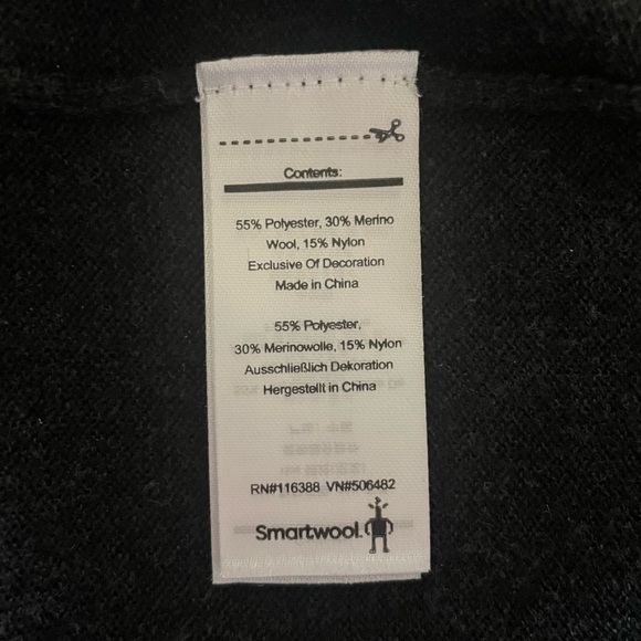 Smartwool Women's Shadow Pine Colorblock Sweater Black Heather Small - Picture 6 of 12